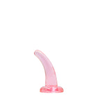 REALROCK Non Realistic Dildo With Suction Cup - 11.5 cm - Pink 11.5 cm Curved Pegging Dong