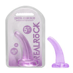 REALROCK Non Realistic Dildo With Suction Cup - 11.5 cm - Purple 11.5 cm Curved Pegging Dong