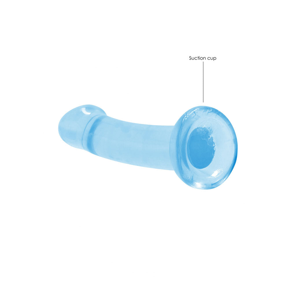 REALROCK Non Realistic Dildo With Suction Cup - 17 cm - Blue - Blue 17 cm Dong