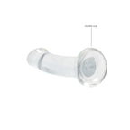 REALROCK Non Realistic Dildo With Suction Cup - 17 cm - Clear 17 cm Dong