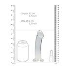 REALROCK Non Realistic Dildo With Suction Cup - 17 cm - Clear 17 cm Dong