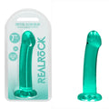 REALROCK Non Realistic Dildo With Suction Cup - 17 cm - Turquoise - Turquoise 17 cm Dong