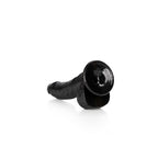 REALROCK Realistic Regular Curved Dong with Balls - 20.5 cm - Black 20.5 cm (8'') Dong