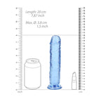 REALROCK 18 cm Straight Dildo - Blue - Blue 18 cm (7'') Dong