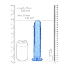 REALROCK 20 cm Straight Dildo - Blue - Blue 20 cm (8'') Dong