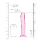 REALROCK 20 cm Straight Dildo - Pink - Pink 20 cm (8'') Dong