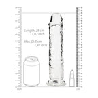 REALROCK 28 cm Straight Dildo - Transparent - Clear 28 cm (10'') Dong