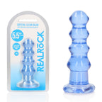 REALROCK 14 cm Curvy Anal Plug - Blue - Blue 14 cm (4.5'') Butt Plug