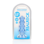 REALROCK 14 cm Curvy Anal Plug - Blue - Blue 14 cm (4.5'') Butt Plug