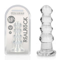 REALROCK 14 cm Curvy Anal Plug - Transparent - Clear 14 cm (4.5'') Butt Plug