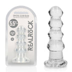 REALROCK 14 cm Curvy Anal Plug - Transparent - Clear 14 cm (4.5'') Butt Plug