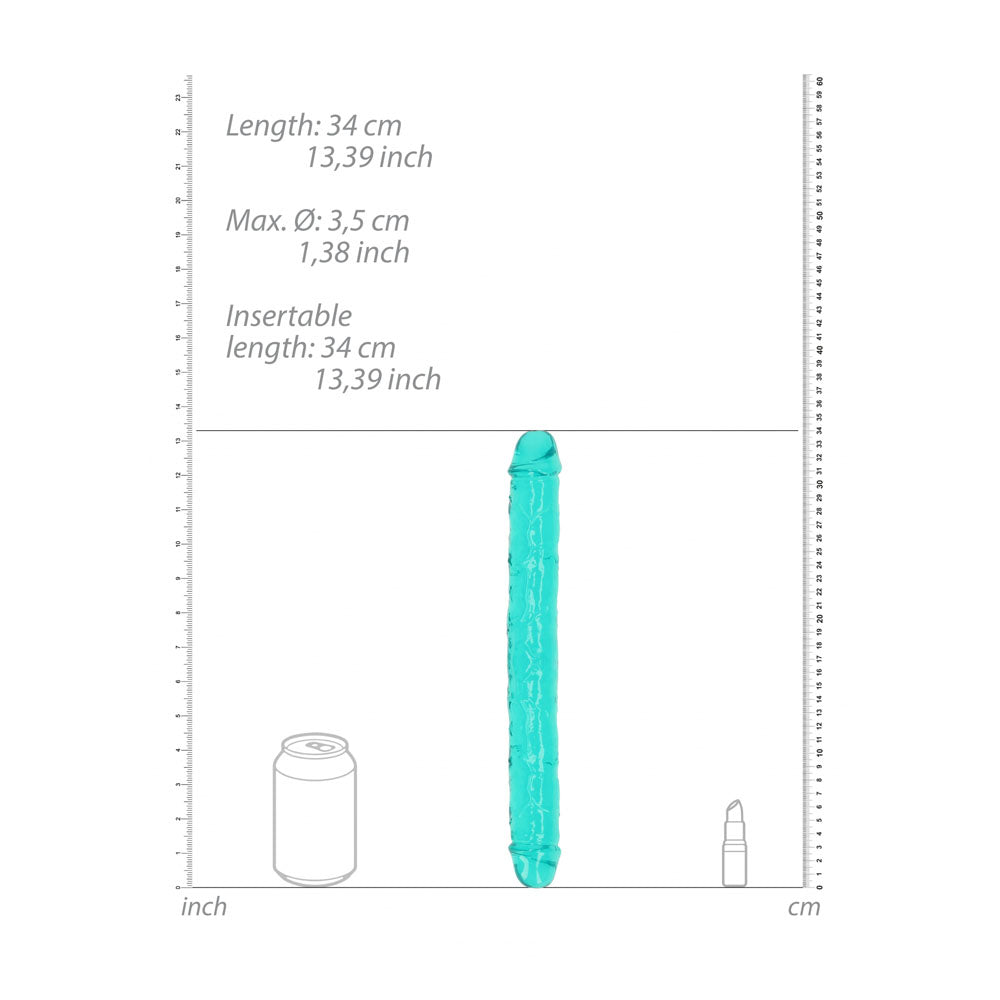 REALROCK 34 cm Double Dong - Turquoise - Turquoise 34 cm (14'') Double Dong