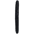 REALROCK 35cm Slim Double Dildo - Black - Black 35 cm (14'') Double Dong