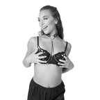 Sex & Mischief Amor Collar with Nipple Clamps - Metal Restraints