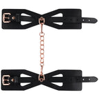 Sex & Mischief Brat Handcuffs - Black/Rose Gold Restraints