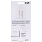 Sex & Mischief Pearl Nipple Ties - Gold/Pearl Nipple Restraints - Set of 2