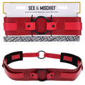 S&M Exs & Ohs Bound and Belted - Red Bondage Belt