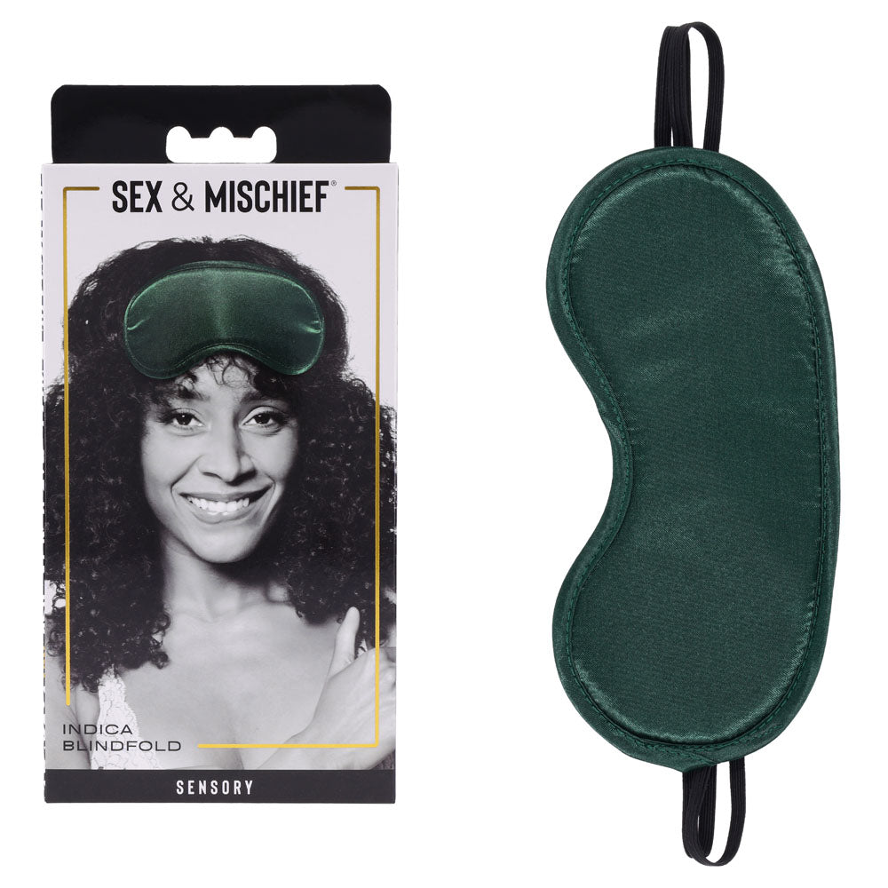 Sex & Mischief Indica Blindfold - Green Eye Mask