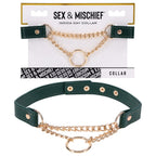 Sex & Mischief Indica Day Collar - Green/Gold Collar