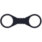 Sex & Mischief Shadow Large Silicone Cuffs - Black Large Restraints
