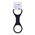 Sex & Mischief Shadow Large Silicone Cuffs - Black Large Restraints