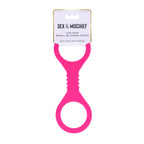 Sex & Mischief Small Hot Pink Silicone Cuffs - Hot Pink Small Restraints