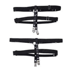 S&M Shadow Garters - Black Leg Garters