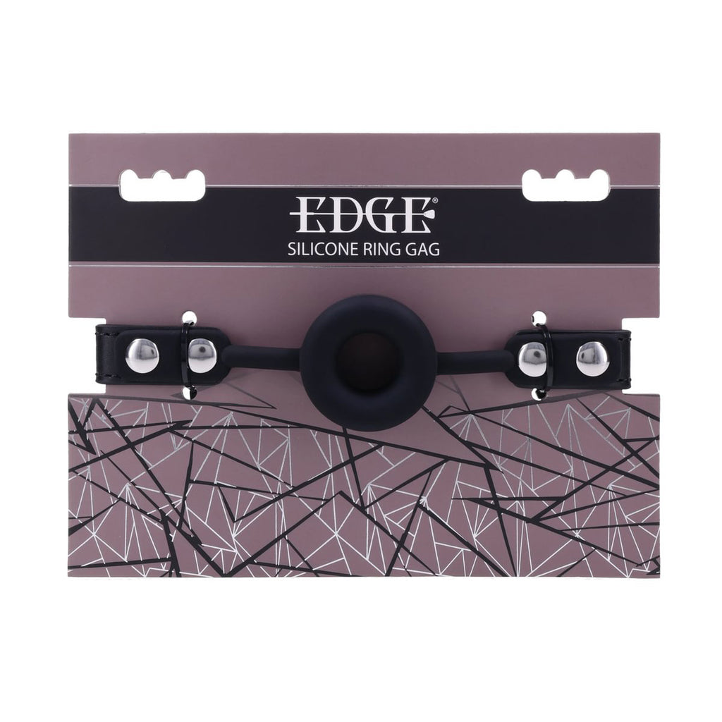 EDGE Silicone Ring Gag - Black Mouth Restraint