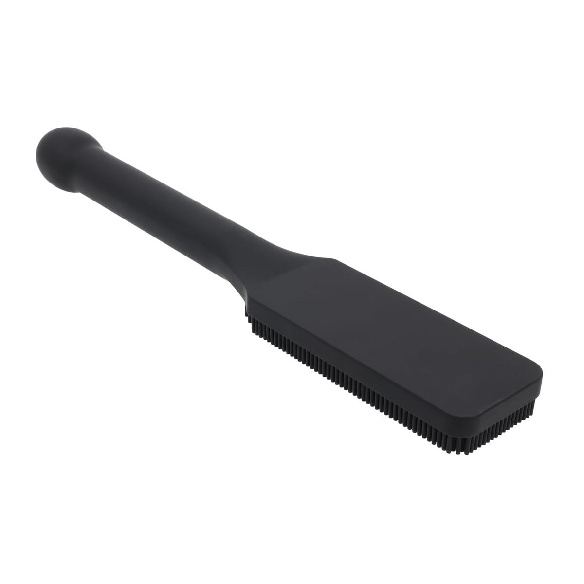 EDGE Pins & Needles Silicone Paddle - Black Spanking Paddle with Insertable Handle