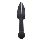 EDGE Silicone Tawse - Black Silicone Tawse Whip with Insertable Handle