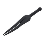 EDGE Silicone Tawse - Black Silicone Tawse Whip with Insertable Handle